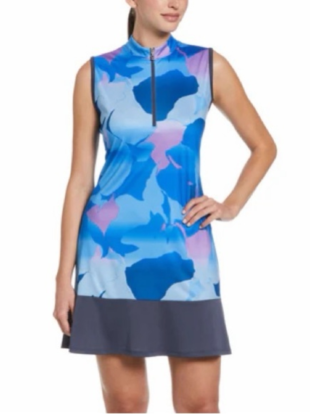Callaway Opti Dri Sleeveless Zip Golf Dress Blue Sea Star